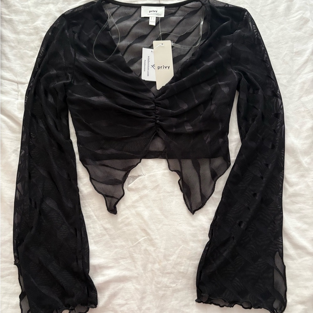 Black Sheer Blouse